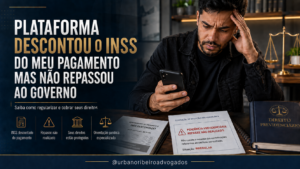 Plataforma descontou o INSS do meu pagamento mas não repassou ao governo: como regularizar e cobrar
