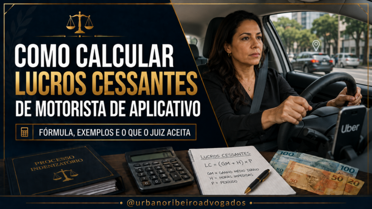 Como calcular lucros cessantes de motorista de aplicativo: fórmula, exemplos e o que o juiz aceita