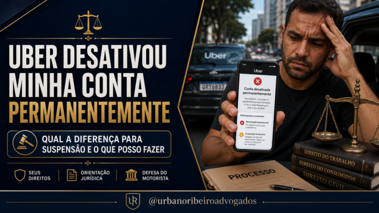 Uber desativou minha conta permanentemente: qual a diferença para suspensão e o que posso fazer