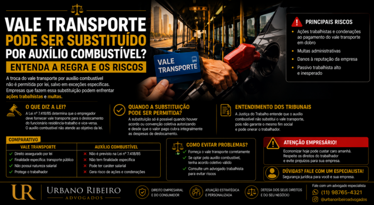 Vale transporte pode ser substituído por auxílio combustível? Entenda a regra e os riscos