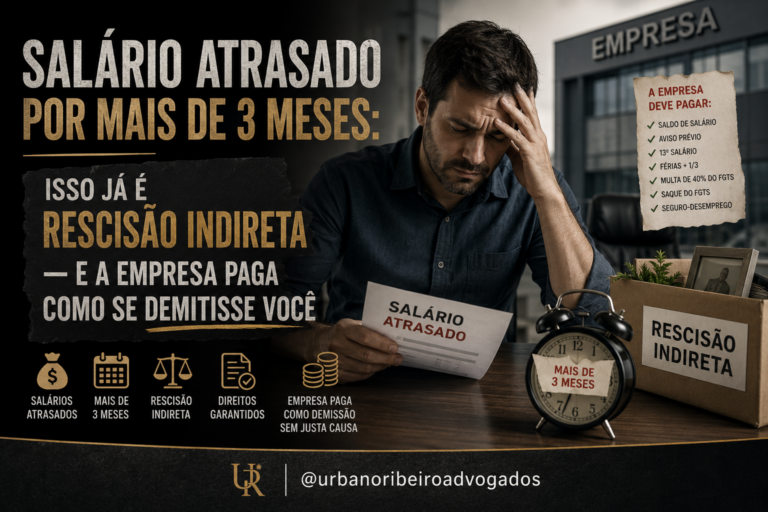 Salário atrasado por mais de 3 meses: isso já é rescisão indireta — e a empresa paga como se demitisse você