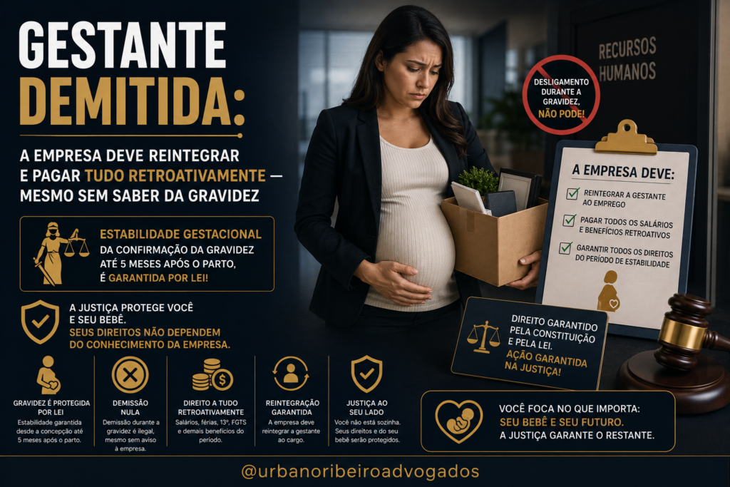 gestante-demitida-empresa-reintegrar-pagar-retroativo-estabilidade