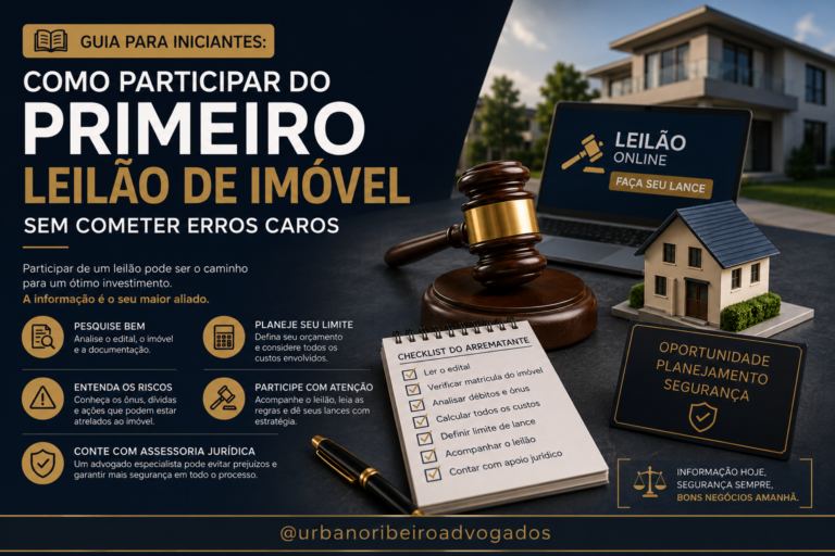 Guia para iniciantes: como participar do primeiro leilão de imóvel sem cometer erros caros