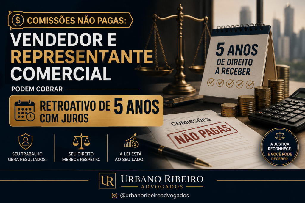 Comissões não pagas: vendedor e representante comercial podem cobrar retroativo de 5 anos com juros