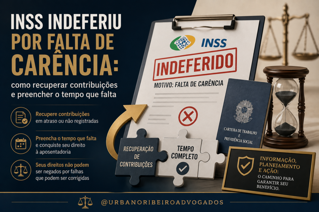 INSS indeferiu falta carência como recuperar contribuições preencher tempo