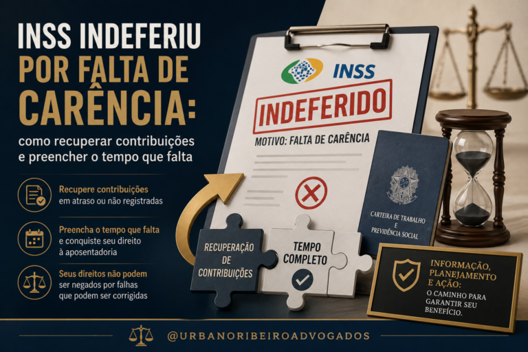 INSS indeferiu falta carência como recuperar contribuições preencher tempo