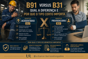 Benefício acidentário (B91) versus previdenciário (B31): qual a diferença e por que o tipo certo importa