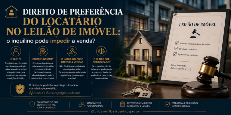 Direito de preferência do locatário no leilão de imóvel: o inquilino pode impedir a venda?